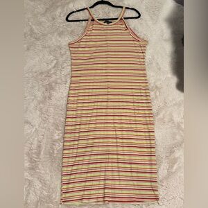 NWOT Striped Multicolor Sleeveless Summer Dress